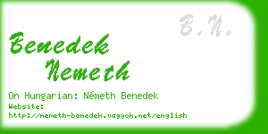 benedek nemeth business card